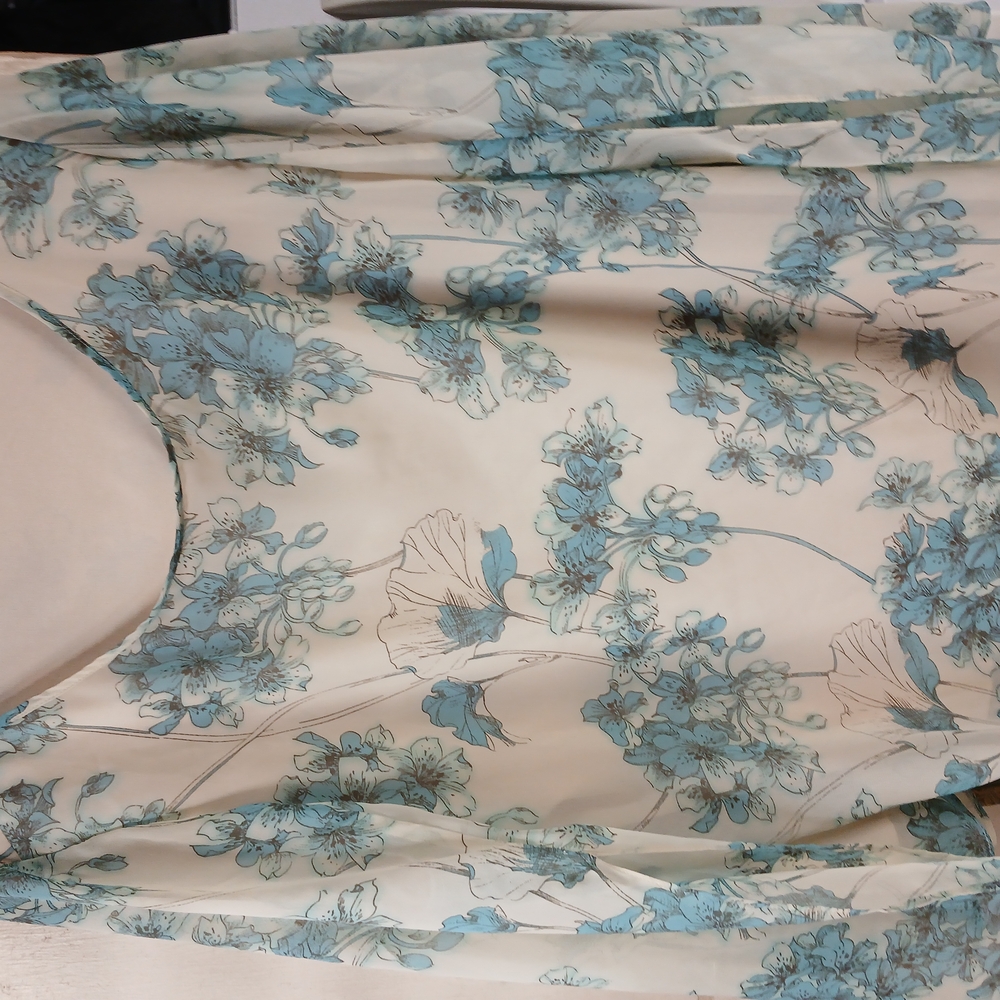 Floral Print Sheer Blouse